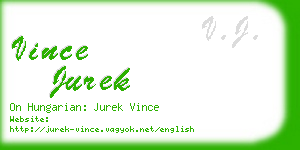vince jurek business card